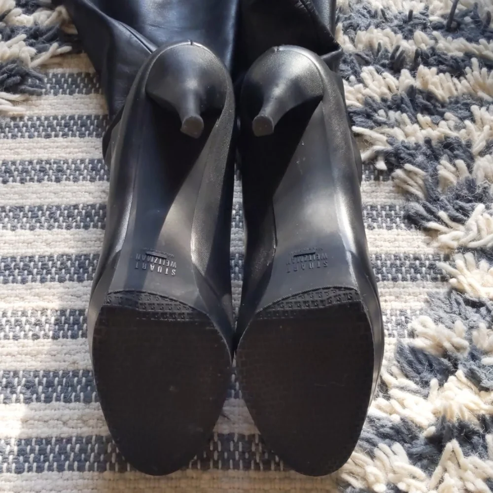 Stuart Weitzman OvertheKnee Lthr Platform Boot 8.5